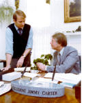 Jody Powell With President Jimmy Carter